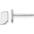 thumbnail image 1 of Sterling Silver Silver/Rhodium-Plated Indiana State Earrings (7.21 X 4.5) Made In United States xne50ss-in, 1 of 5