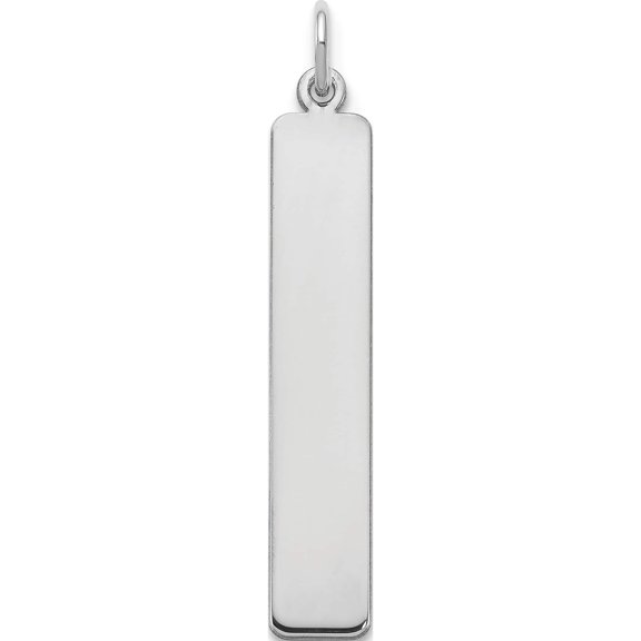 Jewelry by Sweet Pea Sterling Silver/Rhodium-plated Large Blank Bar Charm