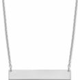 thumbnail image 1 of Sterling Silver Silver/Rhodium-Plated Medium Polished Blank Bar Necklace Made In United States -Jewelry By Sweet Pea, 1 of 6