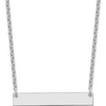 thumbnail image 1 of Sterling Silver Silver/Rhodium-Plated Medium Polished Blank Bar Necklace Made In United States xna638ss, 1 of 5