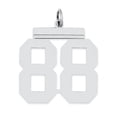thumbnail image 1 of Sterling Silver Silver/Rhodium-Plated Polished Number 88 Charm (24 X 20) Made In United States qpl88, 1 of 5
