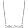 thumbnail image 1 of Sterling Silver Silver/Rhodium-Plated Small Customized Bar Necklace (4.25 X 4.25) Made In United States xna1040ss, 1 of 5
