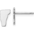 thumbnail image 1 of Sterling Silver Silver/Rhodium-Plated Vermont State Earrings (8.41 X 5.33) Made In United States xne50ss-vt, 1 of 5