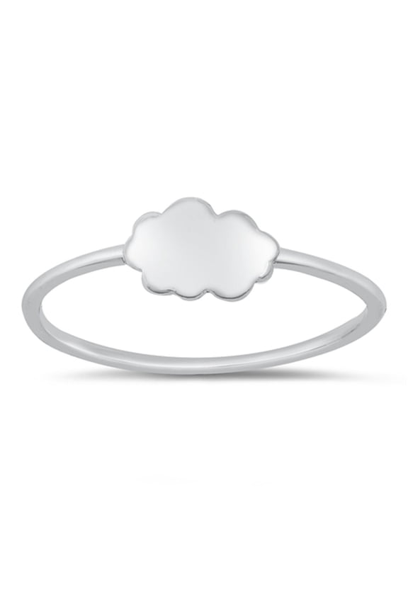 Sterling Silver Simple Cloud Ring Size 9