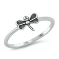thumbnail image 1 of Sterling Silver Simple Dragonfly Ring Size 9, 1 of 3