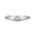 thumbnail image 1 of Sterling Silver Simple Micro Diamond Ring For Women, 925 Silver Gold-Plated Inlaid Artificial Gemstones, Elegant Ring, Width 0.4CM, Weight 1.70g, 1 of 5