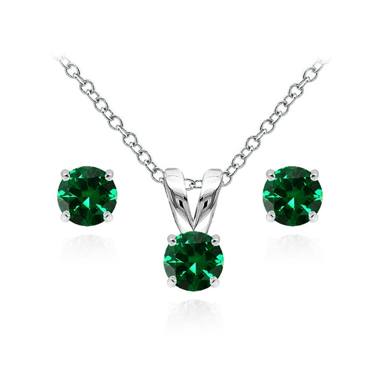Sterling Silver 5mm Gemstone Solitaire Pendants Sterling Silver 5mm Gemstone Solitaire Pendants