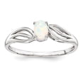 thumbnail image 1 of Sterling Silver Simulated Opal Ring - .14 cwt - Size 6, 1 of 2