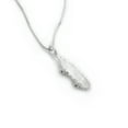 thumbnail image 1 of Sterling Silver Skateboard Three Dimensional Etched Charm Chain Necklace, 1 of 1