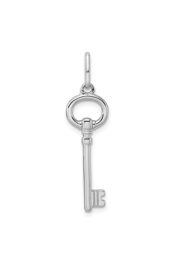 Sterling Silver Skeleton Key Pendant for Women, Vintage Minimalist Charm Necklace Accessory, Symbolic Jewelry for New Beginnings and Personal Inspiration