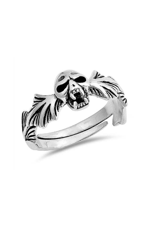 Sterling Silver Skull Of Monster Ring