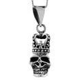 thumbnail image 1 of Sterling Silver Skull with Crown Pendant Handmade, 1 3/8 inch long, 1 of 1