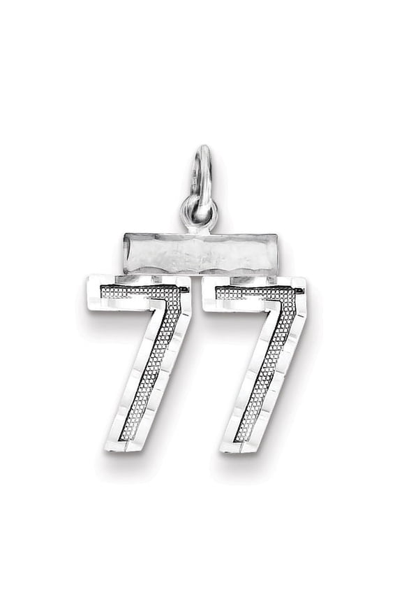 Sterling Silver Small #77 Charm
