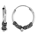 thumbnail image 1 of Sterling Silver Small Bali Hoop Earrings, 5/8 inches diameter, 1 of 1