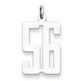 thumbnail image 1 of Sterling Silver Small Elongated Number 56 Charm Pendant, 1 of 3
