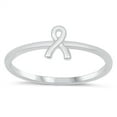 thumbnail image 1 of Sterling Silver Small Ribbon Simple Ring Size 7, 1 of 3