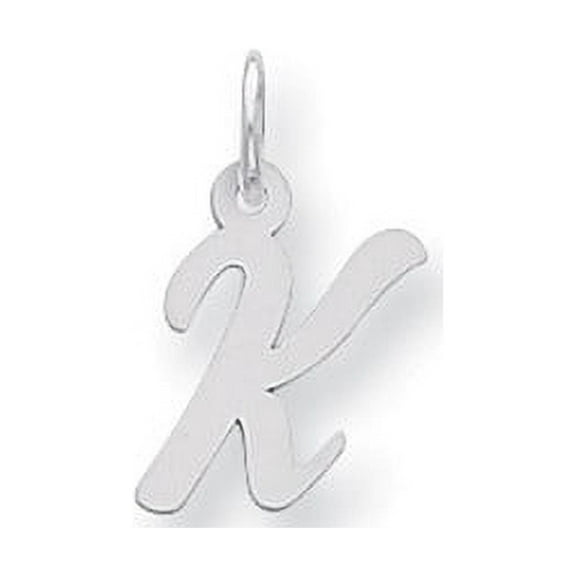 FJC Finejewelers Sterling Silver Small Script Initial K Charm