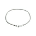 thumbnail image 1 of Sterling Silver Snake Cable Bracelet with Lobster Clasp For European Bead Charms, 7, 1 of 2