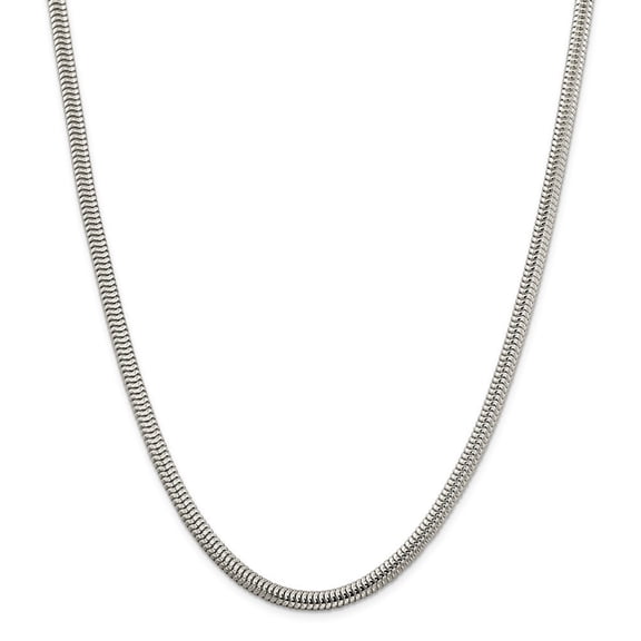 Sterling Silver Snake Chain Necklace - 36.5 Grams - 24 Inch - 5mm - Lobster Claw