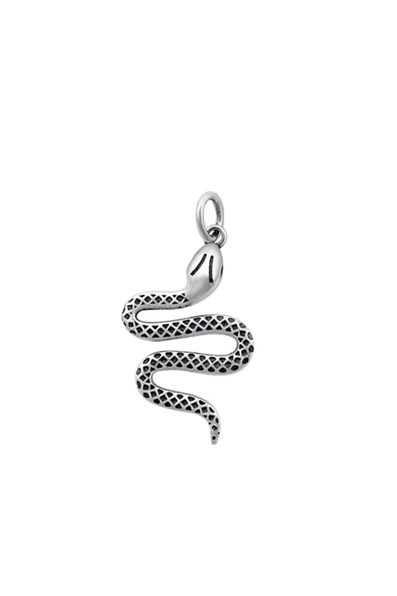 Sterling Silver Snake Viper Pendant Serpent Vitality Charm 925 New Jewelry Female Unisex