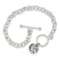 thumbnail image 1 of Sterling Silver Soccer Ball Bracelet - 7.3 Grams - 7.75 Inch - Toggle - Measures 6mm Wide, 1 of 1