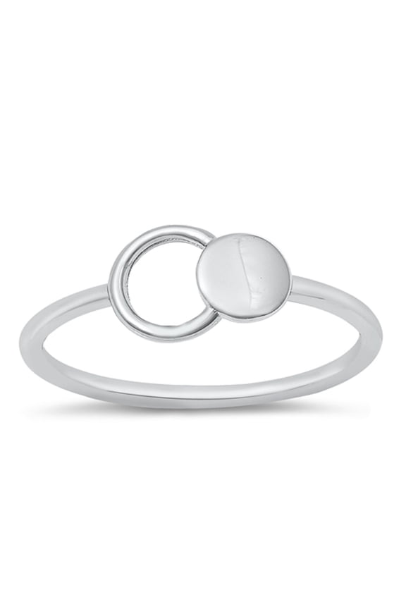 Sterling Silver Solar Eclipse Design Ring Size 6