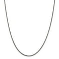 thumbnail image 1 of Sterling Silver Solid 2.2mm Antiqued Square Spiga Chain Necklace - 13.1 Grams - 24 Inch, 1 of 2