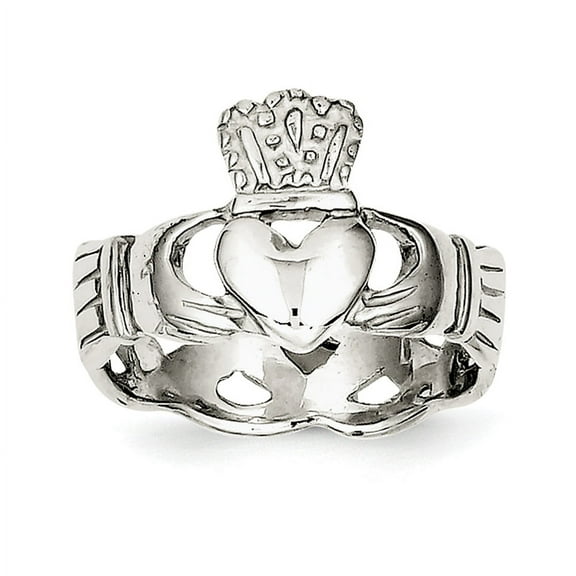 Sterling Silver Solid Claddagh Ring QR955