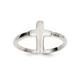 thumbnail image 1 of Sterling Silver Solid Cross Ring - 1.9 Grams - Size 8 - Measures 2mm Wide, 1 of 2