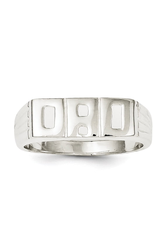 Sterling Silver Solid Dad Ring - 5.6 Grams - Size 9 - Measures 7mm Wide