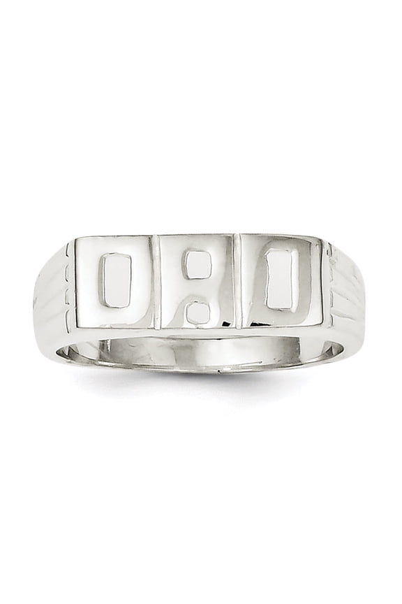 Sterling Silver Solid Dad Ring