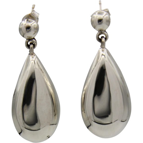 Sterling Silver Solid Drop Post Earrings