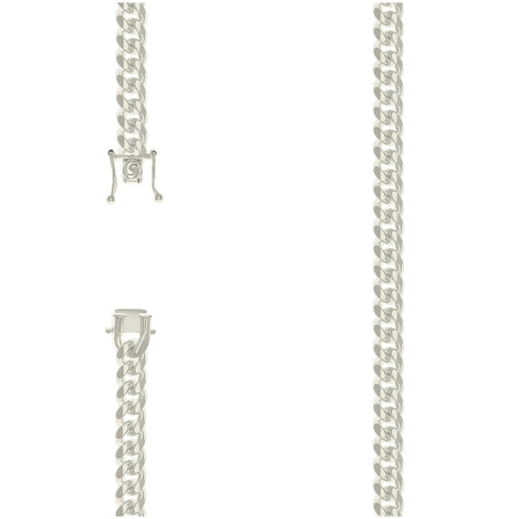 Sterling Silver Solid Miami Cuban Chain Silver 200 7mm-20"