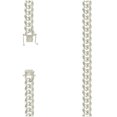 thumbnail image 1 of Sterling Silver Solid Miami Cuban Chain Silver 300 9.8mm-22", 1 of 3