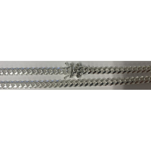 Sterling Silver Solid Miami Cuban Link Chain 6.3mm 925 Italy Box Lock Bracelet 7" Jewelry Female
