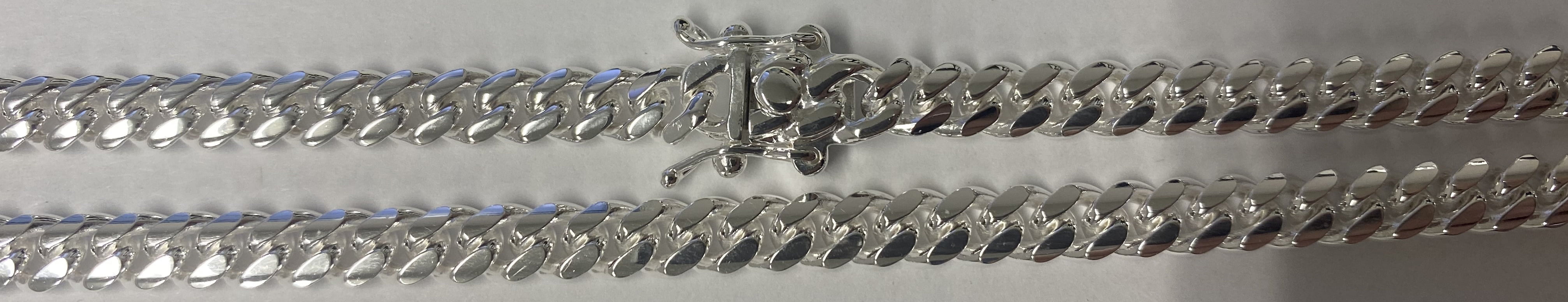 Sterling Silver Solid Miami Cuban Link Chain 9.2mm 925 Italy Box Lock ...