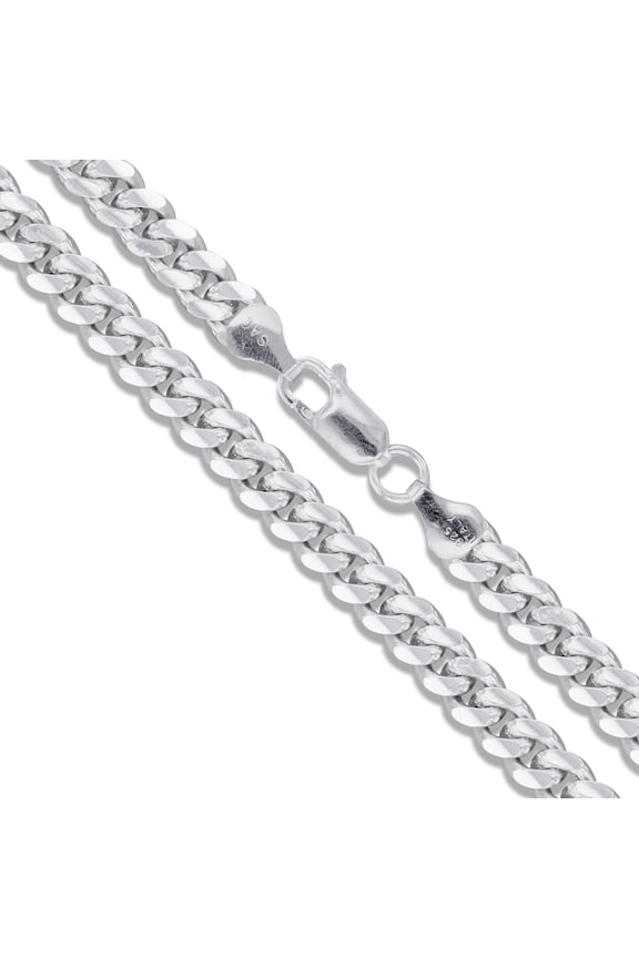 Sterling Silver Solid Miami Cuban Link Chain 9.2mm 925 Italy Heavy Curb Necklace 26" Inch Jewelry Female