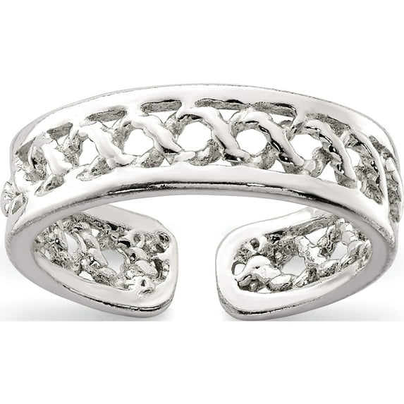 Sterling Silver Solid Toe Ring Made In India qr850