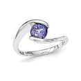 thumbnail image 1 of Gem & Harmony Sterling Silver Solitaire Promise Tanzanite Ring 3/4 carat (Ctw) for Women, 1 of 6