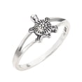 thumbnail image 1 of Sterling Silver Solitaire Sea Turtle Honu Ring Size 12, 1 of 3