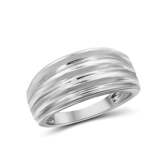 Sterling Silver Sophia Textured Statement Wide Band Ring