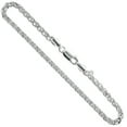 thumbnail image 1 of Sterling Silver Spiga 3mm Wheat Chain Necklace Nickel Free Italy, 24 inch, 1 of 2