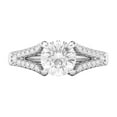 thumbnail image 1 of Sterling Silver Split Shank Trellis Simulated 1.0 CT Diamond Engagement Ring Promise Bridal Ring For Women (9.5), 1 of 6
