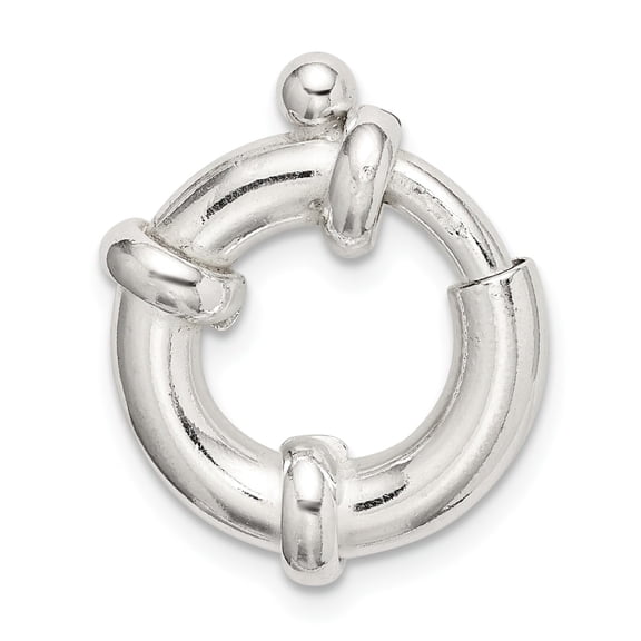 Sterling Silver Spring Ring Clasp (12.10Mm To 16.10Mm)