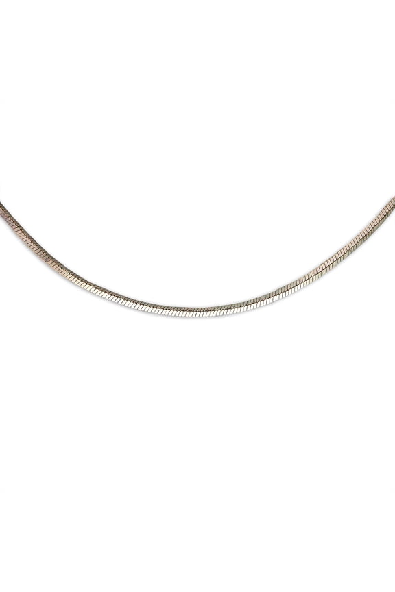 Sterling Silver Square Diamond Cut Snake Chain Necklace, 18"