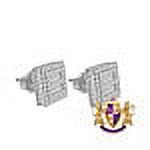 Sterling Silver Square Icy Baguette Prong Set Screw Back Earrings Stud 10mm Unisex