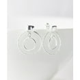 Sterling Silver Square Twist Hoop Stud Earrings