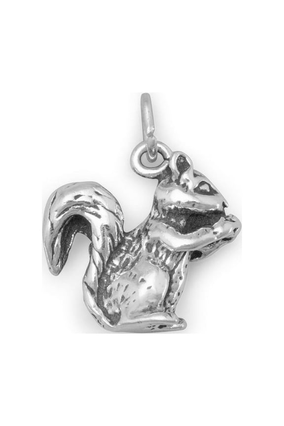 Sterling Silver Squirrel Charm Measures 15x12.5mm