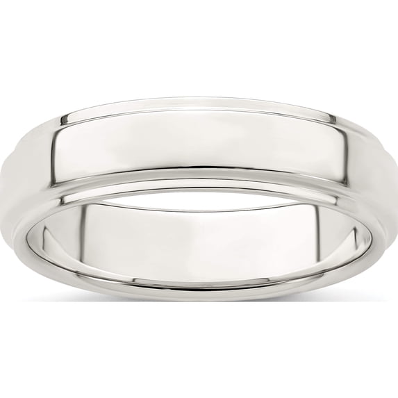 Sterling Silver Ss 5mm Flat With Step Edge Size 4 Band Made In United States qwfe050-4