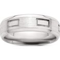 thumbnail image 1 of Sterling Silver Ss 6mm Brushed Fancy Band Size 13 Made In United States qwb124b-13, 1 of 5